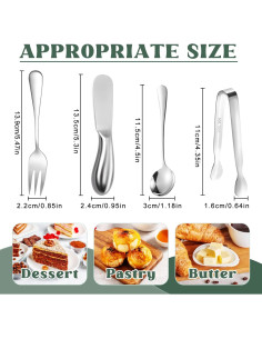 Juego de Cuchillos para Untar Mantequilla y Queso 16 Pzas Mlurcu 2