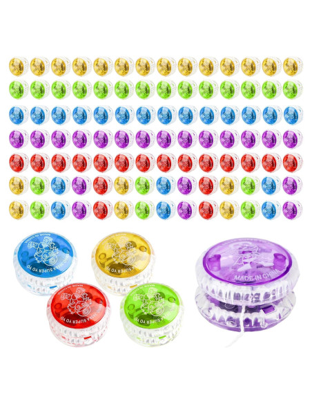 100 Pelotas Yo Yo Iluminadas LED Octaday para Niños