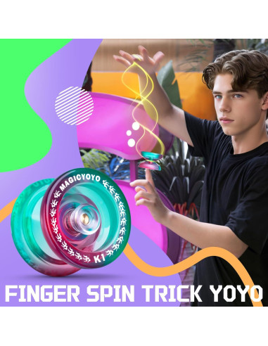 Yoyo YOSTAR K1 Verde Rosa para Niños Principiantes