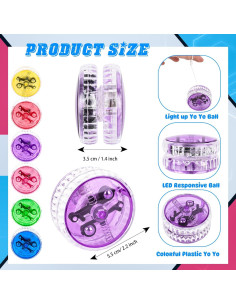Paquete de 24 Yo-Yos LED Coloridos Drayear para Niños 2