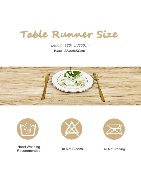 Paquete de 6 Caminos de Mesa de Gasa Boho Nude 35x300 cm