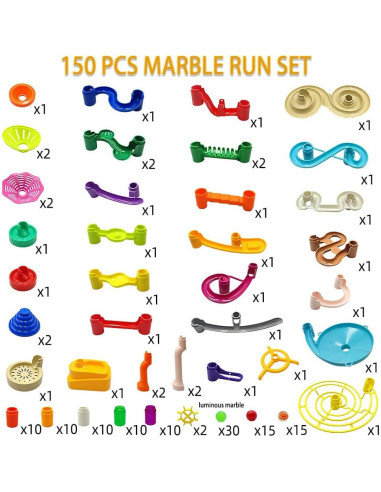Pista de Canicas 150 Piezas Juguete de Construcción Infantil