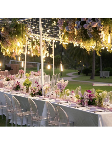 Paquete de 6 Caminos de Mesa de Gasa Boho Nude 35x300 cm