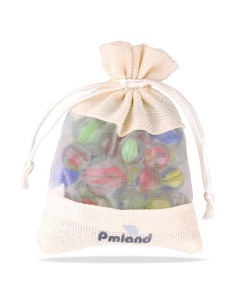Canicas de Vidrio PMLAND 40 Pcs con Bolsa de Almacenamiento