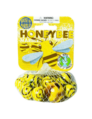 Bolsa de canicas abeja House of Marbles 20 miniaturas