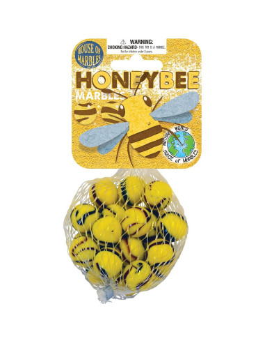 Bolsa de canicas abeja House of Marbles 20 miniaturas