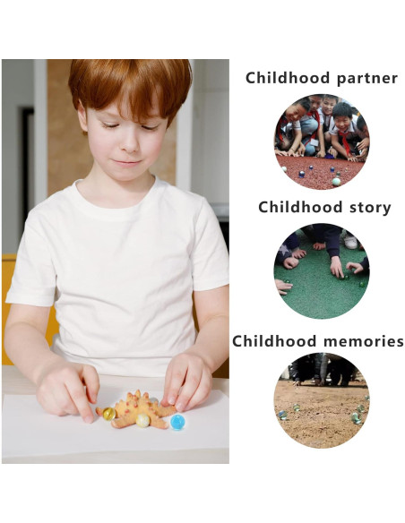 12 Canicas de Vidrio Surtidas Qich 11.4x7.6 cm Colores Vivos