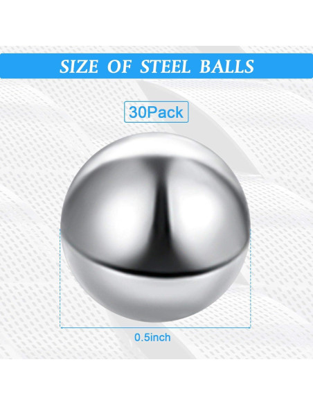 Bolas de Acero Inoxidable Ripeng 30 Piezas 1.27 cm