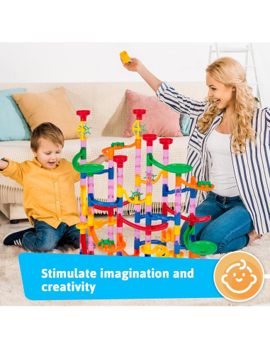 LovesTown Set 133 Piezas Carrera de Canicas Juguete Educativo