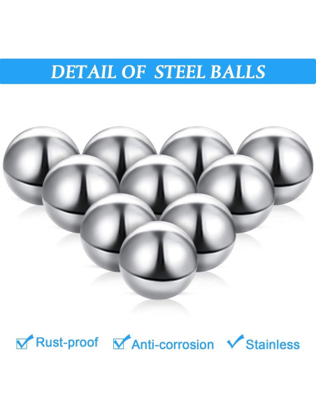 Bolas de Acero Inoxidable Ripeng 30 Piezas 1.27 cm