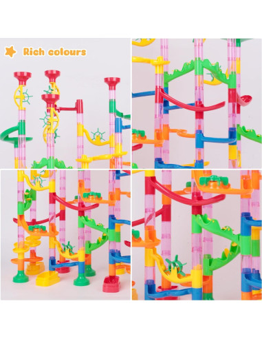 LovesTown Set 133 Piezas Carrera de Canicas Juguete Educativo