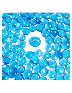 Piedras de Vidrio Azul Marino HappyFiller 2,27 kg para Decorar