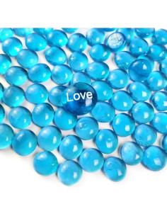 Piedras de Vidrio Azul Marino HappyFiller 2,27 kg para Decorar 2