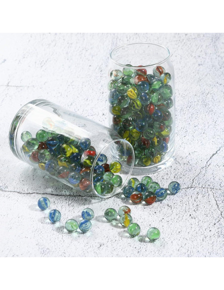 400 Canicas de Ojo de Gato CHU KE 1,42 cm para Juegos