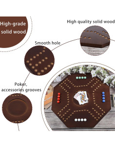 Juego de Mesa de Canicas NRZSSN Madera 2-4 Jugadores 2