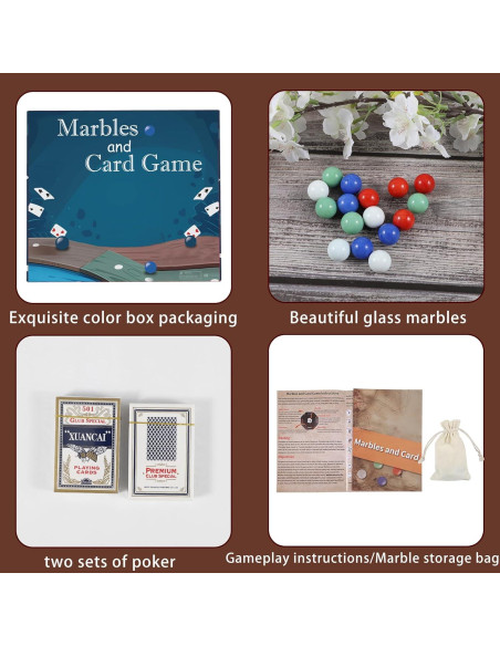 Juego de Mesa de Canicas NRZSSN Madera 2-4 Jugadores