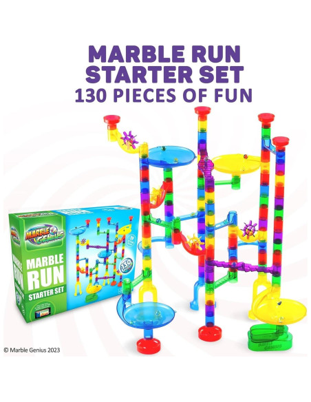 Juego de Canicas Marble Genius - 130 Piezas para Niños