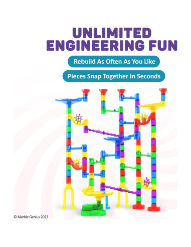 Juego de Canicas Marble Genius - 130 Piezas para Niños