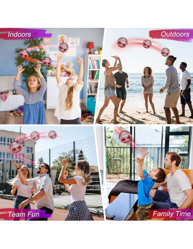 Paquete de 2 Pelotas Voladoras Dhapy AC04-BR LED RGB