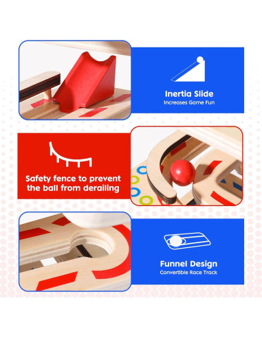 Juguete de Caída de Pelotas de Madera Ark miido 8 Niveles