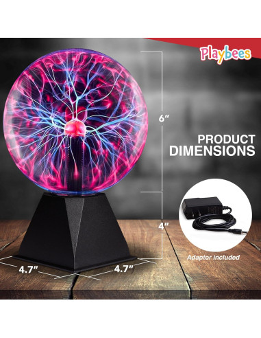 Bola de Plasma Playbees 17.78 cm Rojo Interactiva