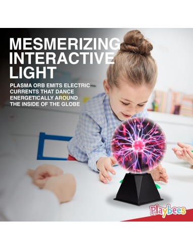 Bola de Plasma Playbees 17.78 cm Rojo Interactiva