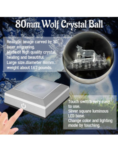 Lámpara de Lobo 3D Winmist Glimpse Luz LED Colorida 8cm 2