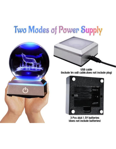 Lámpara de Lobo 3D Winmist Glimpse Luz LED Colorida 8cm