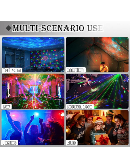 Proyector de Estrellas 5 en 1 Shenzhen Emerson 20cm Luz Disco