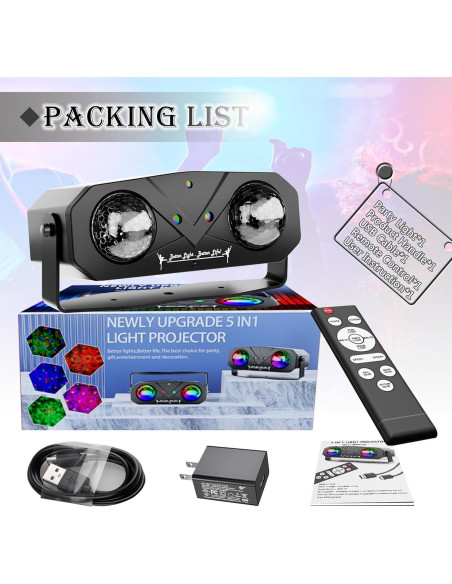 Proyector de Estrellas 5 en 1 Shenzhen Emerson 20cm Luz Disco