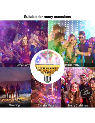 Luces de Fiesta Rotativas Coloridas ROAESTKE para Decoración