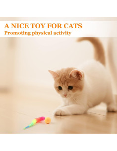 Juguete para Gatos SHENGSEN 5 Paquetes Gusano Colorido 2