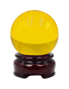 Bola de Cristal Amarilla Feng Shui 5.08 cm Decorativa 2