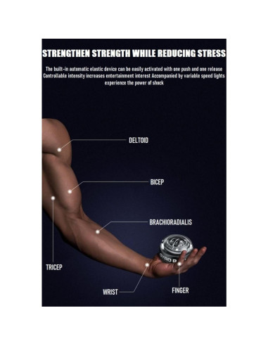 Bola Giroscópica BatanE GB001 para Fortalecer Muñeca y Brazos