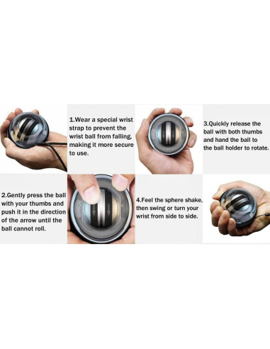 Bola Giroscópica BatanE GB001 para Fortalecer Muñeca y Brazos