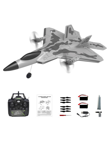 Avión RC Leopmase F-22 con Estabilizador y 2 Baterías