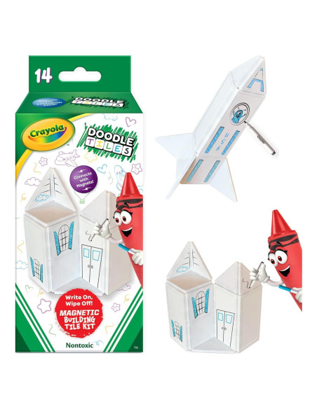 Juego de Azulejos Magnéticos Crayola Doodle 14 Piezas