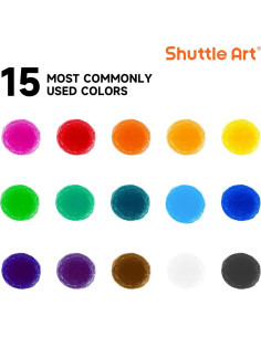 Barras de Pintura Tempera Shuttle Art 15 Colores Lavables 2