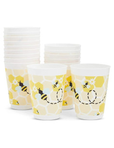Vasos de Plástico Reutilizables BLUE PANDA 16 Piezas Abeja