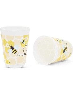 Vasos de Plástico Reutilizables BLUE PANDA 16 Piezas Abeja 2