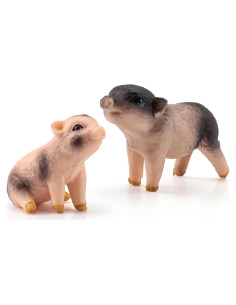 Figuras de Cerdito Miniatura LC JoyCre 2PCS Adorno Pastel