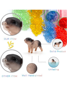 Figuras de Cerdito Miniatura LC JoyCre 2PCS Adorno Pastel 2