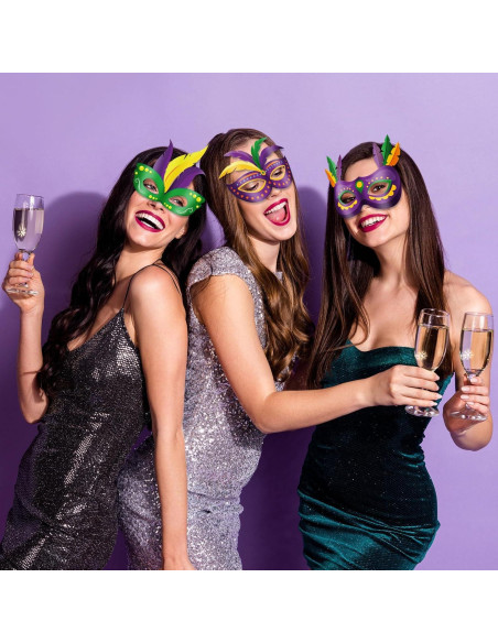 Lenwen 16 Pcs Máscaras DIY Carnaval para Colorear con Marcadores