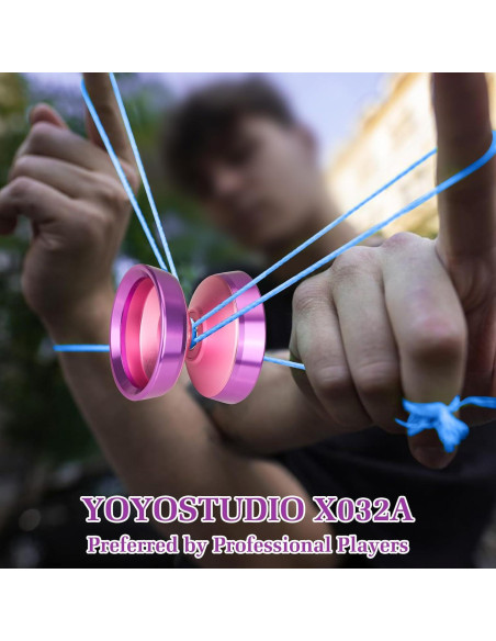Yoyo Profesional YOYOSTUDIO Rosa con Anillos de Aluminio