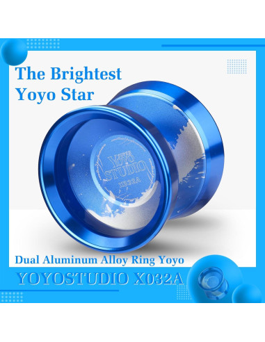 Yoyo Profesional YOYOSTUDIO X032A Azul Plata con Cuerdas