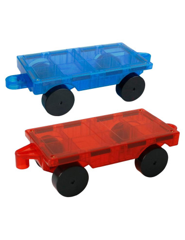 MAGBLOCK Juego de 2 Coches Magnéticos para Juguetes STEM
