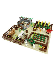 Juego de Bloques Sufeasdf Granja y Gallinero 19.77x19.81cm