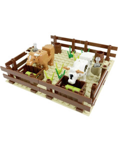 Juego de Bloques Sufeasdf Granja y Gallinero 19.77x19.81cm 2