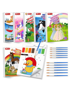 Libros para Pintar con Agua YMluky - 6 Temas para Niños