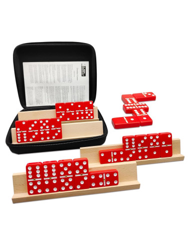 Juego de Dominó Doble 6 UVCANY con 4 Soportes de Madera